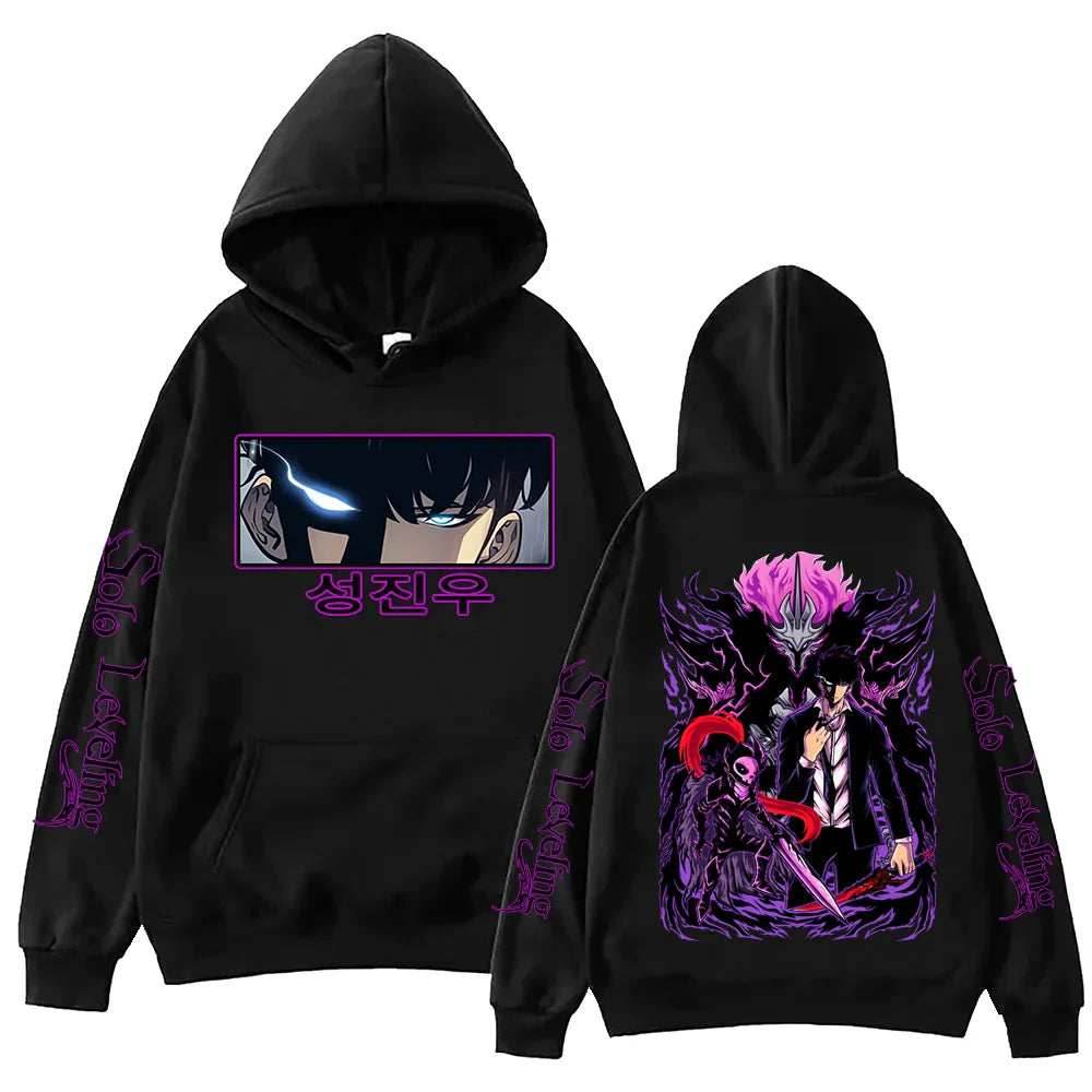Solo Leveling Shadow Monarch Pump Hoodie - Black / S