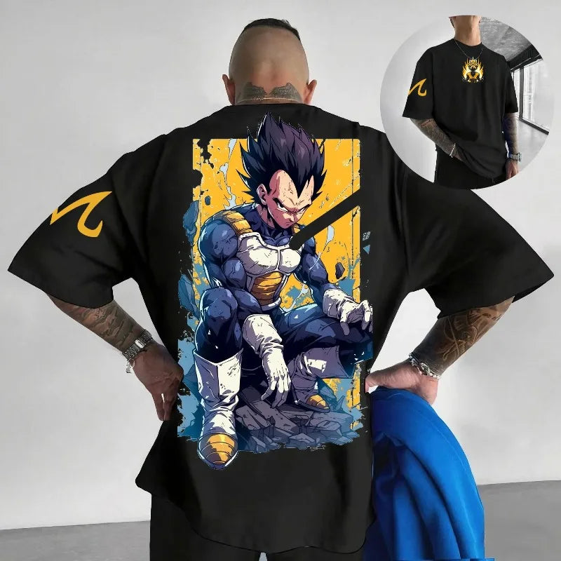 Dragon Ball Vegeta Harajuku Oversized Anime T-Shirt | 2025