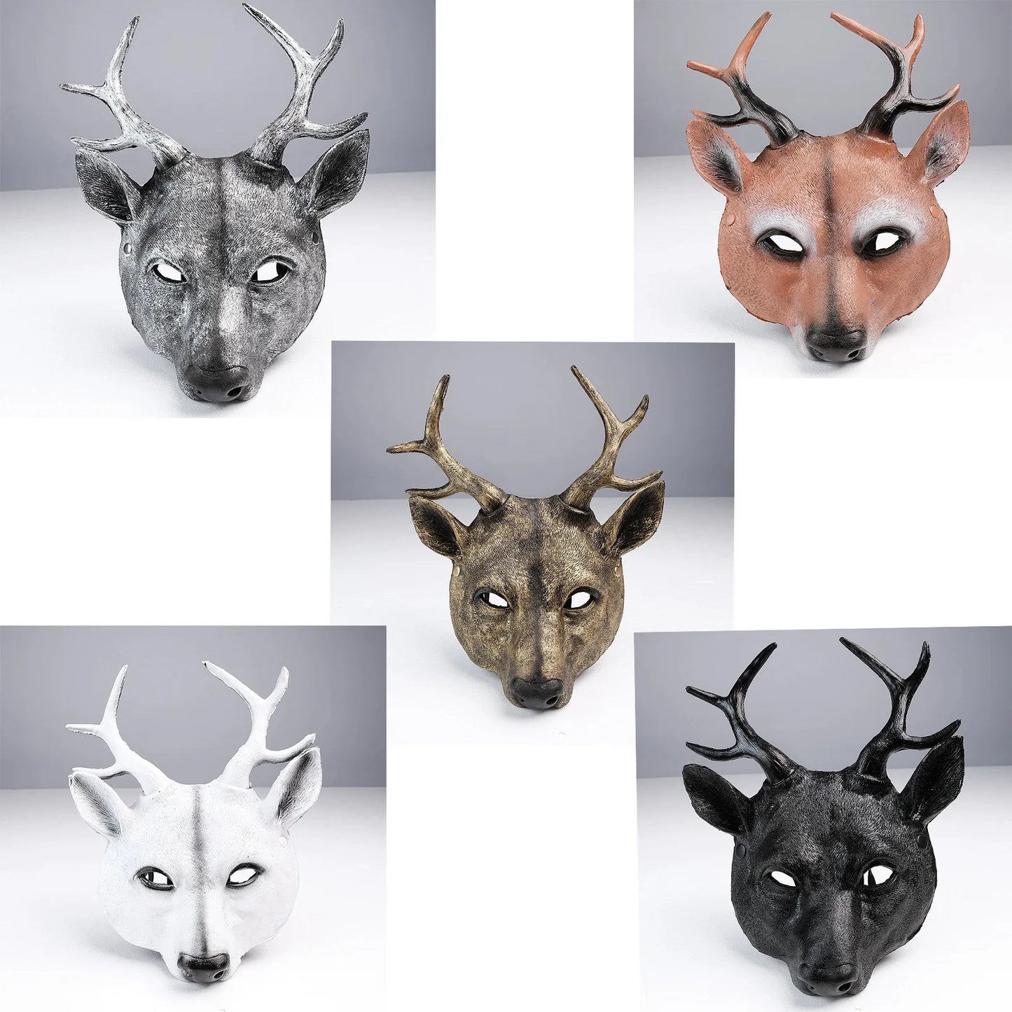 Halloween Decoration 3D Animal Mask Party Rave Club Cosplay Deer Mask PU Foam Personalized Gift Unisex Carnival  Dress Up Props