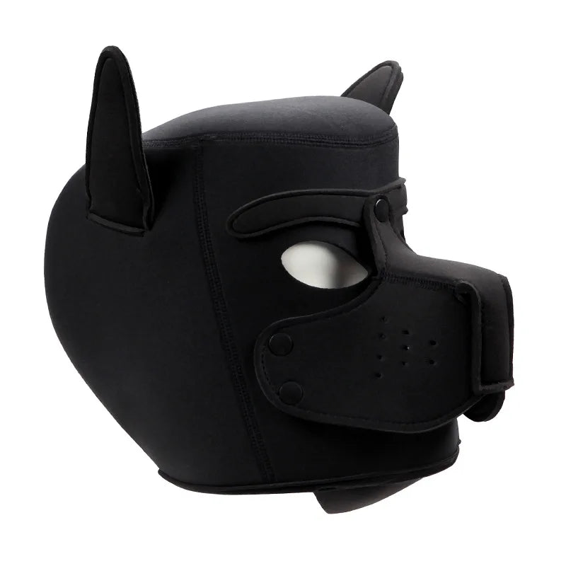 Hot Fashion Dog Mask Puppy Cosplay Full Head for Padded Latex Rubber Role Play with Ears 10 Color