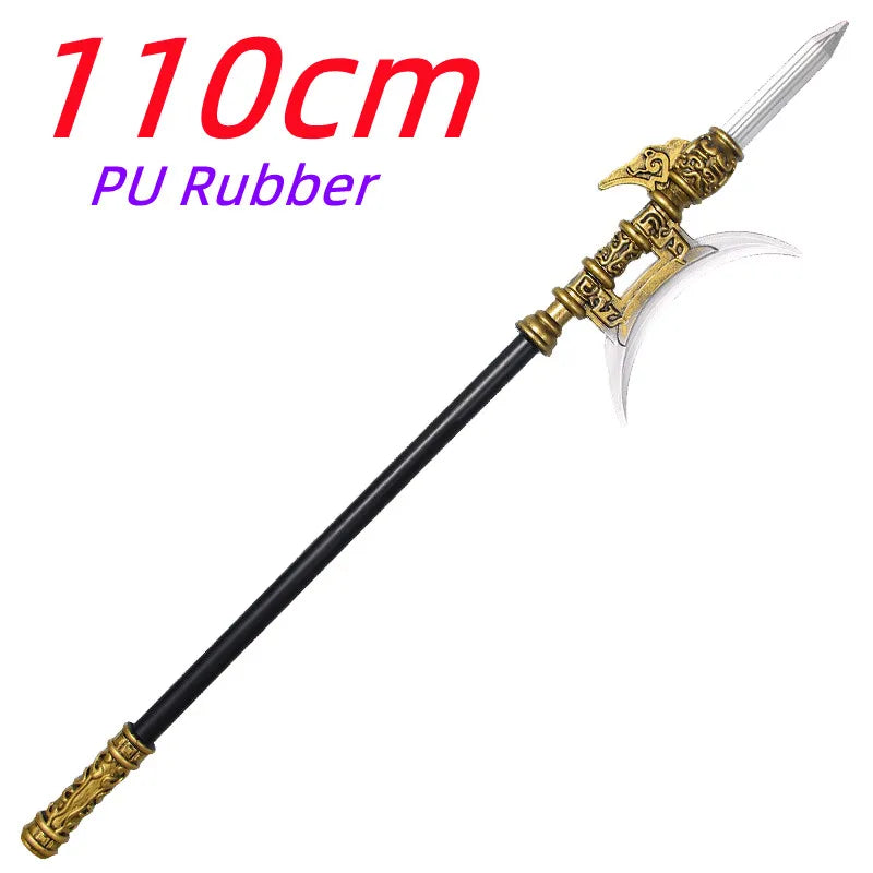 Lu Bu – épée longue demi-lune chinoise ancienne, couteau, arme à feu, modèle des trois royaumes, jouets pour garçons, accessoire cadeau pour enfants, Cosplay 1:1, sécurité PU
