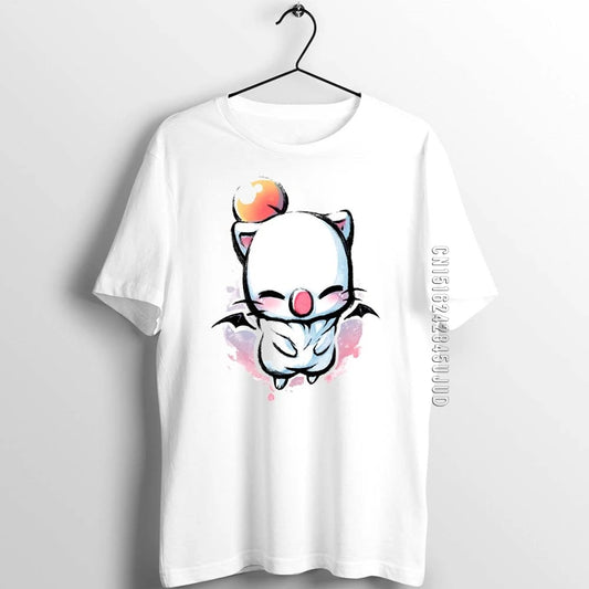 Unisex Men Guys T Shirt Final Fantasy Moogle Funny Artwork Printed Male Cotton Graphic Designer T-shirts Adult Summer Clothes