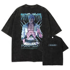 Bleach Aizen Sousuke Harajuku Washed Graphic T-Shirt
