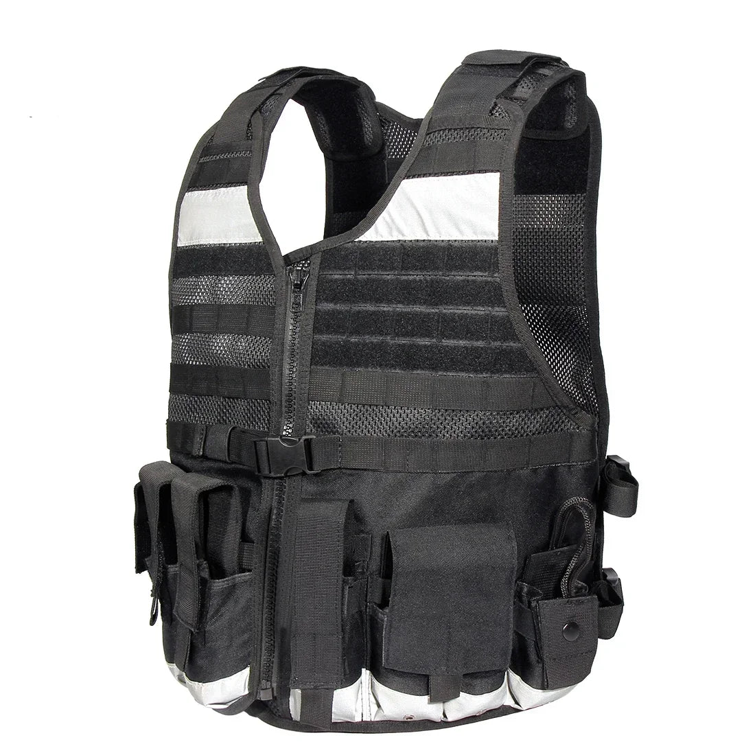 Yakeda Airsoft Tactical Vest Training Body Armor Equipment Combat Vest Protective Plate Carrierr CS Reflective Survival Jacket