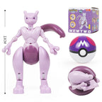 Pokemon Pokeball Anime Figures Toys, Pikachu Gengar Dragonite Snorlax Lapras Pocket Pokeball Toys