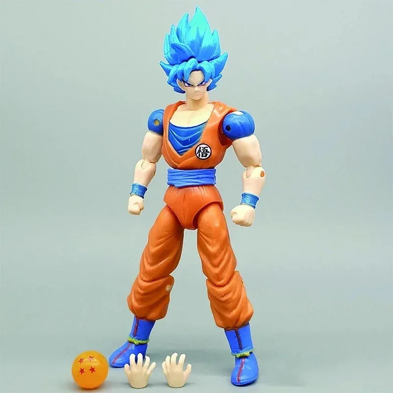 BANDAI Anime Dragon Ball Z Goku Vegeta Figure about  17CM PVC Action Figures Collection Model Toys Gifts Articular Mobility