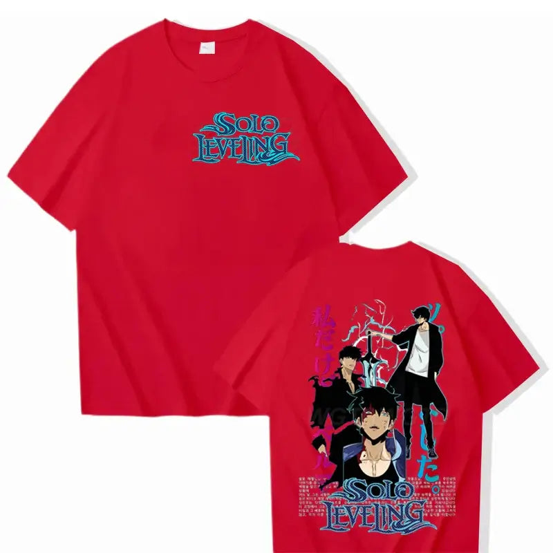 Solo Leveling T-shirt: Sung Jinwoo Cotton Streetwear