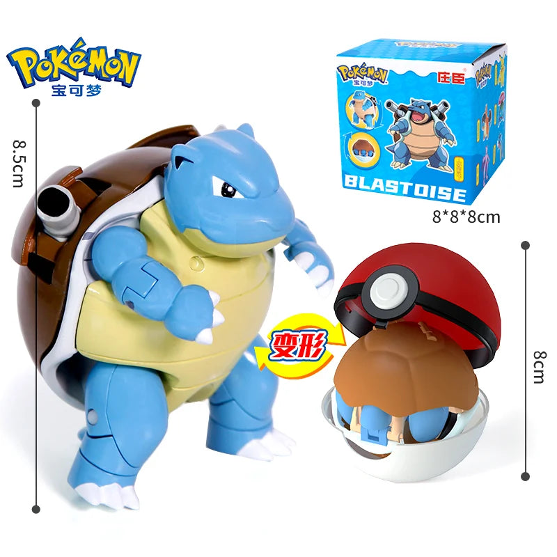 Pokemon Pokeball Anime Figures Toys, Pikachu Gengar Dragonite Snorlax Lapras Pocket Pokeball Toys