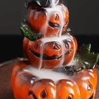 Handmade Halloween Pumpkin Backflow Incense Burner Waterfall - 