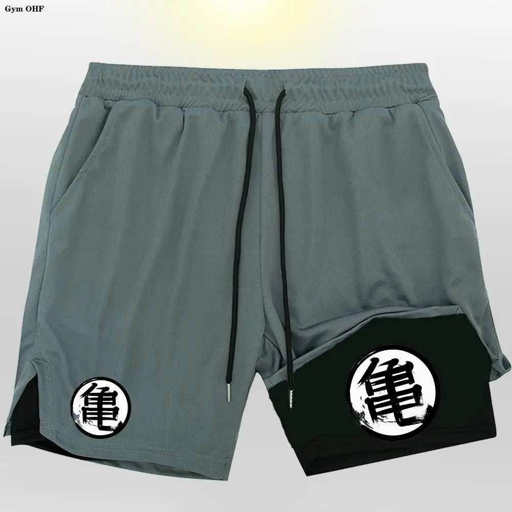 Dragon Ball Shorts: Power Up Your Workout! - Grey-Black / M