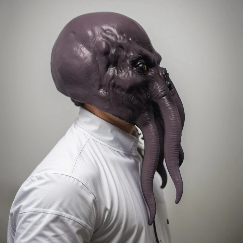 Game Lllithid Mind Flayer Squiddy Mask Cosplay Octopuses Monster Latex Helmet Halloween Party Costume Props