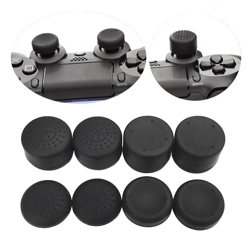 8-Piece Universal Silicone Thumbstick Grips | Anti-Slip Thumb Caps for PS4, PS5, Switch, Xbox Controllers