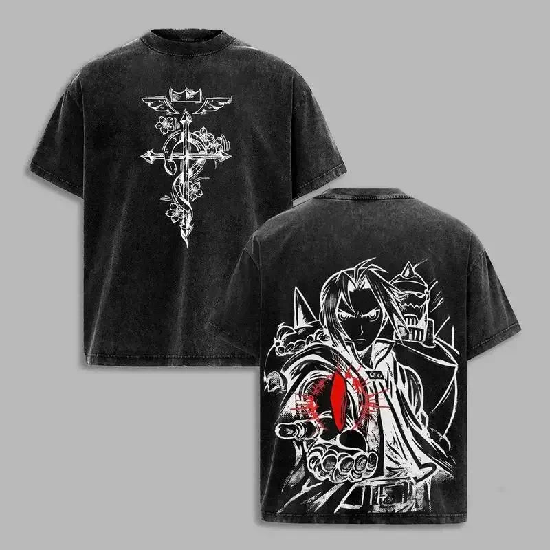 Edward Elric T-Shirt Fullmetal Alchemist Vintage Washed Tee