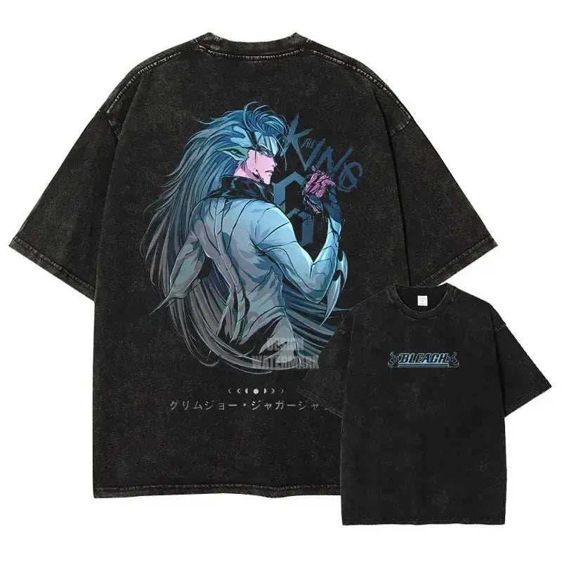 Bleach Aizen Sousuke Harajuku Washed Graphic T-Shirt