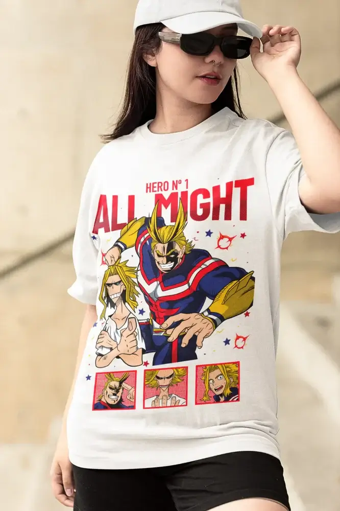 All Might T-shirt: My Hero Academia Pro Hero Armor Strip Tee
