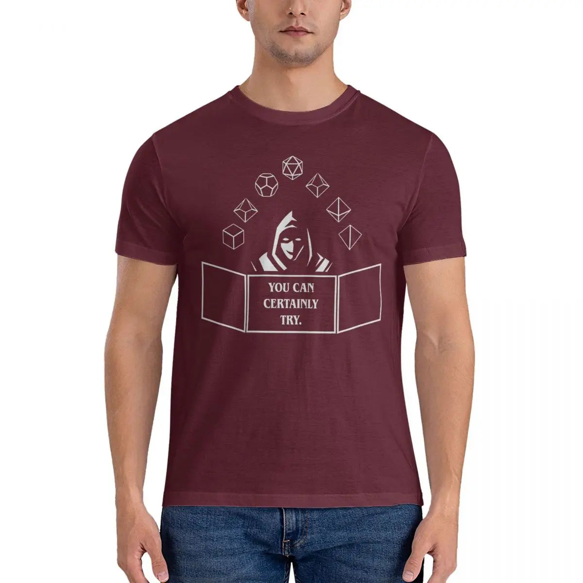 Ensemble d'écran et de dés pour hommes, t-shirts de jeu RPG de table, donjons et Dragons DND, vêtements 100% coton, nouveauté courte