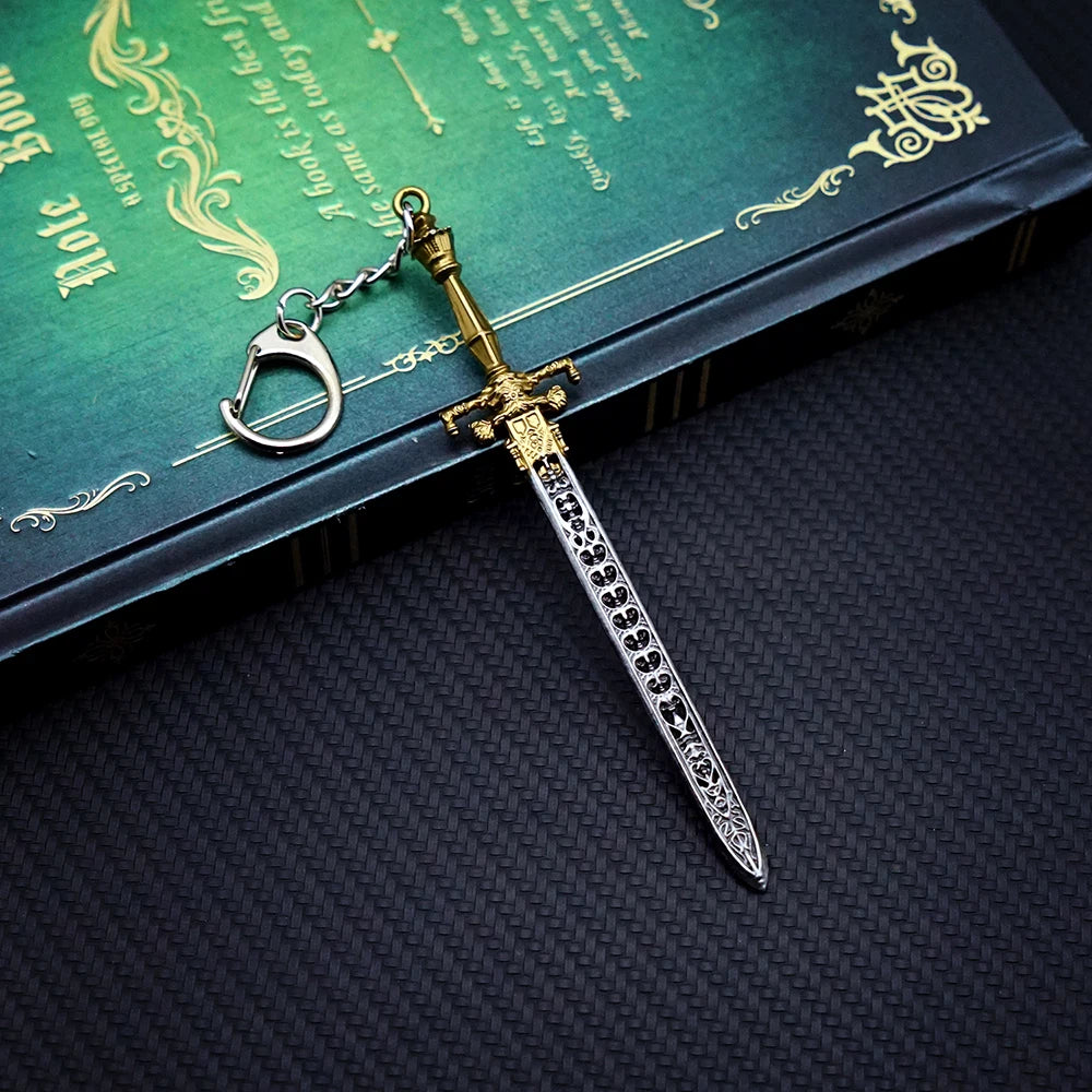 Sword of Night and Flame Keychain DARK SOULS Key Chain Keyring Keychains for Men Game Accessories Key Ring Pendant llaveros