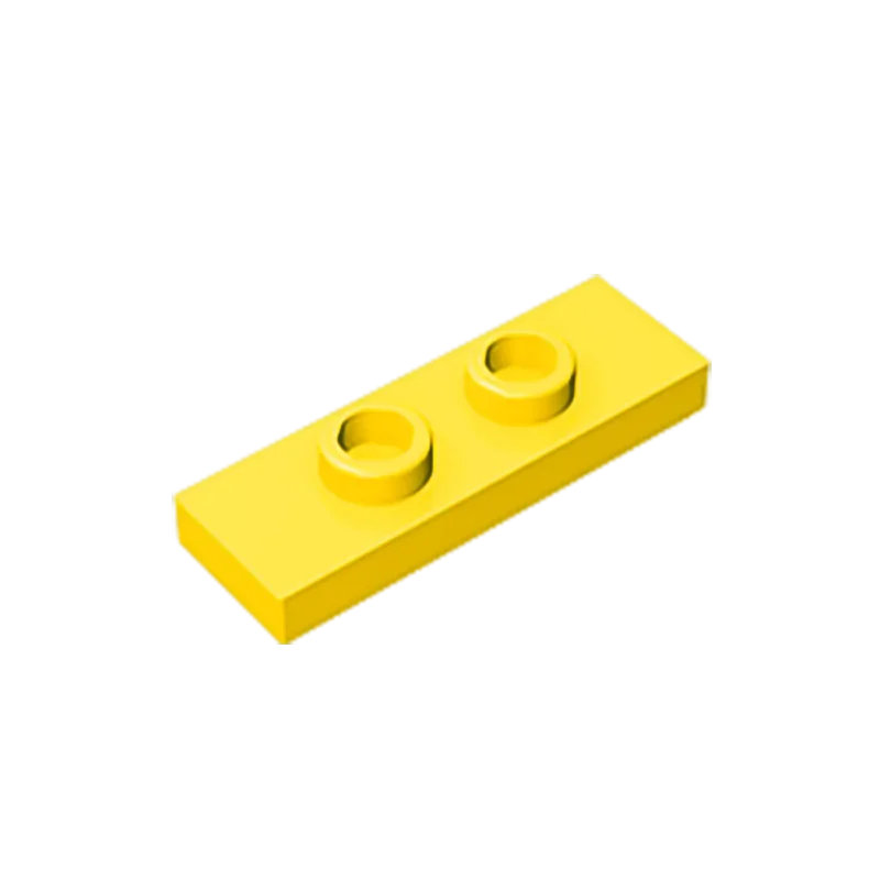 Gobricks GDS-1504 Plate, Modified 1 x 3 with 2 Studs (Double Jumper) | Compatible Building Block Piece