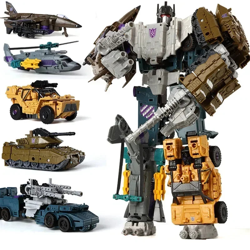 Figura de acción transformable 5 en 1, combinadores Bruticus G1, juguete Brawl Swindle Onslaught, modelo deformación, coche, Robot KO