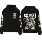 Demon Slayer Zipper Hoodie 2025 Harajuku Sweatshirt