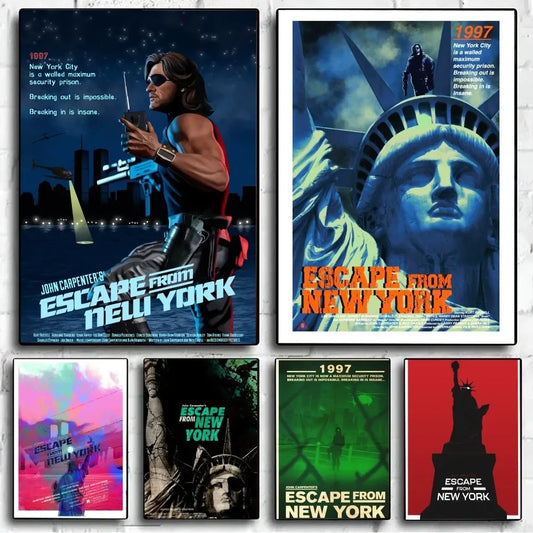 Classic Movie Escape From New York Poster No Framed Poster Kraft Club Bar Paper Vintage Wall Painting Bedroom Study Stickers