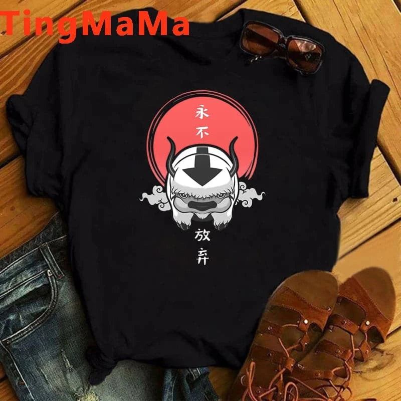 Avatar The Last Airbender T Shirt Women Kawaii Anime Appa Tshirt Funny Cartoon Avatar Graphic Tees Fashion Unisex T-shirt Female