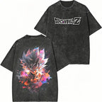 Dragon Ball Goku Majin Buu Washed Graphic T-Shirt Y2K