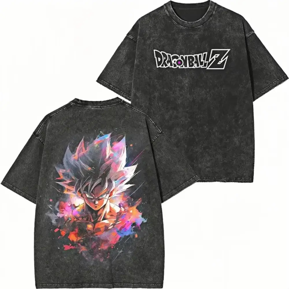 Dragon Ball Goku Majin Buu Washed Graphic T-Shirt Y2K