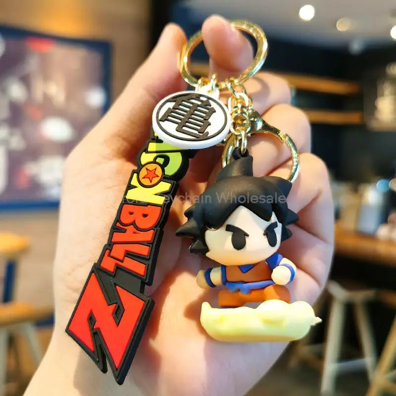 Dragon Ball Z Anime Keychain Super Saiyan Goku Master Roshi Buu Gohan Accessories Car Key Chains