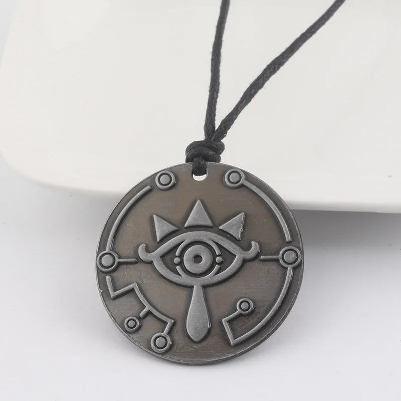 Zeldas Hylian Shield Keychain Breath of The Wild Sheikah Eye Majora's Mask Sword Triforce Symbol Pendant Key Chain Men Jewelry