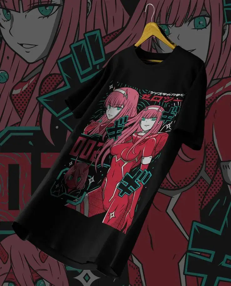 Zero Two Unisex T-Shirt: Kawaii Vaporwave Anime Aesthetic