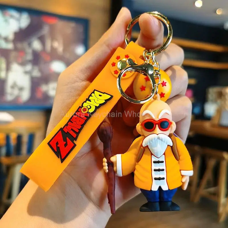 Dragon Ball Z Anime Keychain Super Saiyan Goku Master Roshi Buu Gohan Accessories Car Key Chains