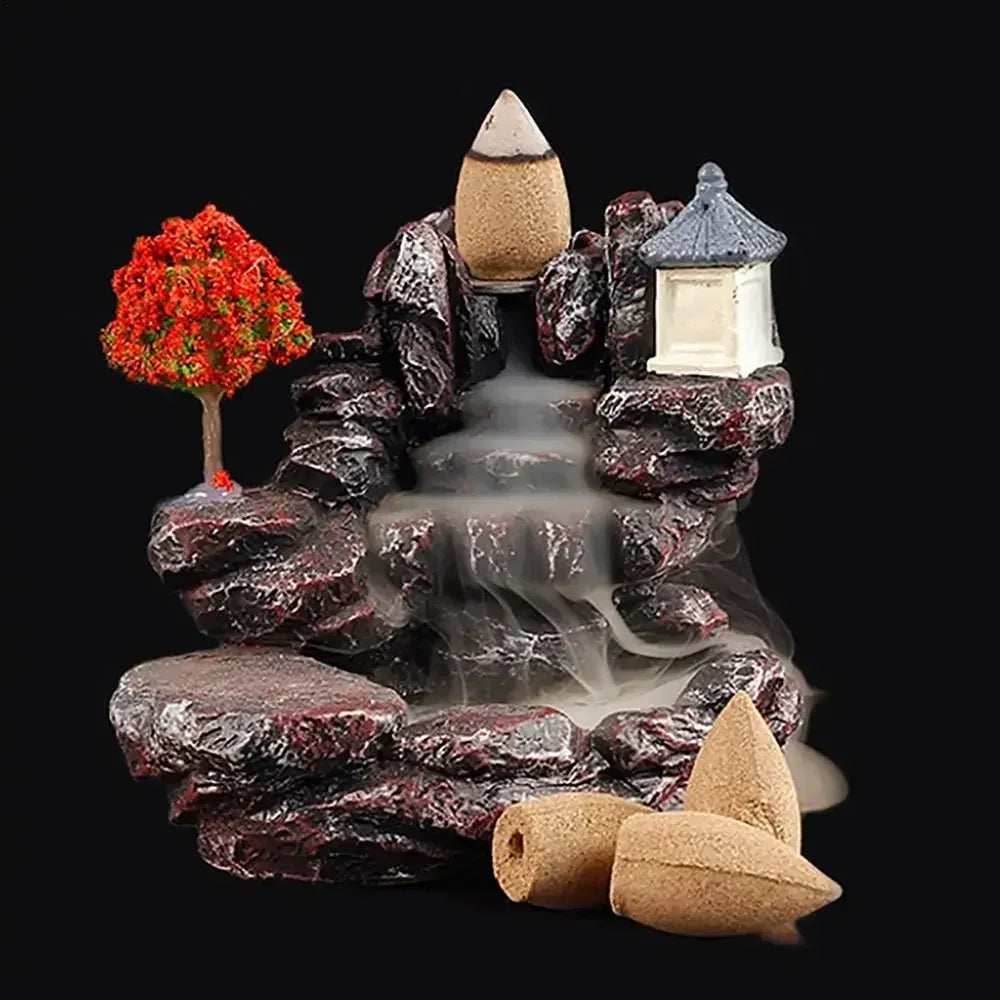 Waterfall Backflow Incense For Home And Office Decoration With Incense Cones - 1pcs