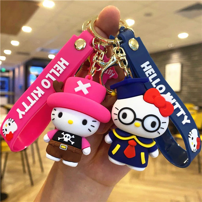 Sanrio Hello Kitty Key Chains, Kawaii Anime Cartoon Cinnamoroll Car Keychains Backpack Ornaments