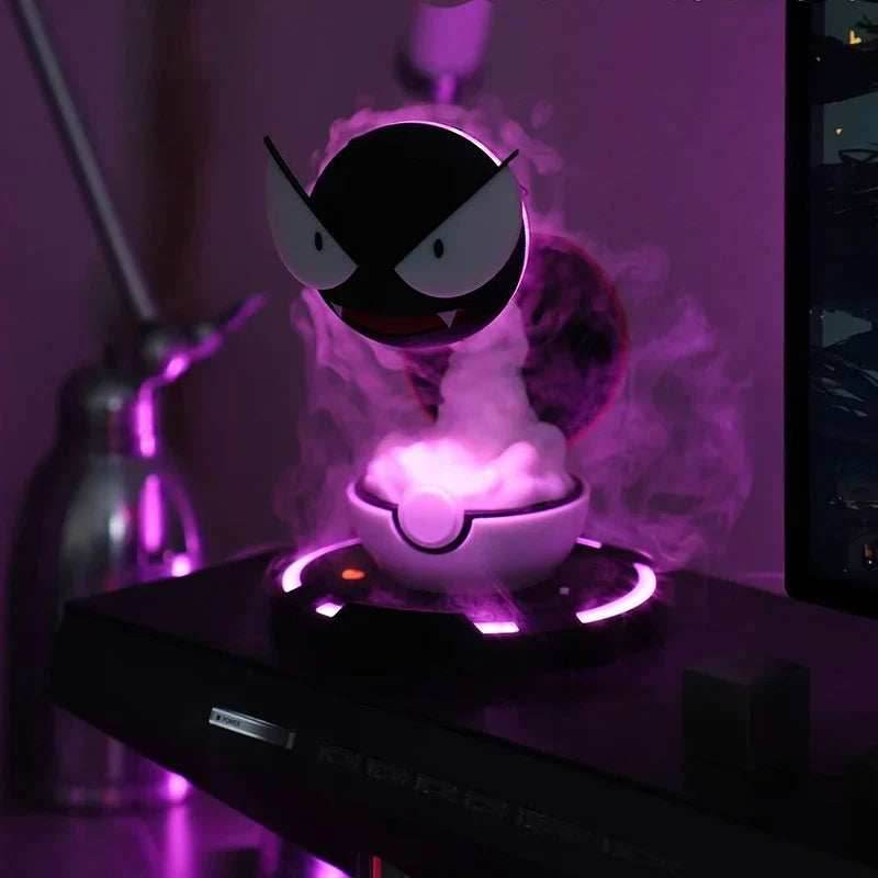 Gengar Smoky Night Light: Cute Anime Decor for Gaming Rooms - Gengar with ball