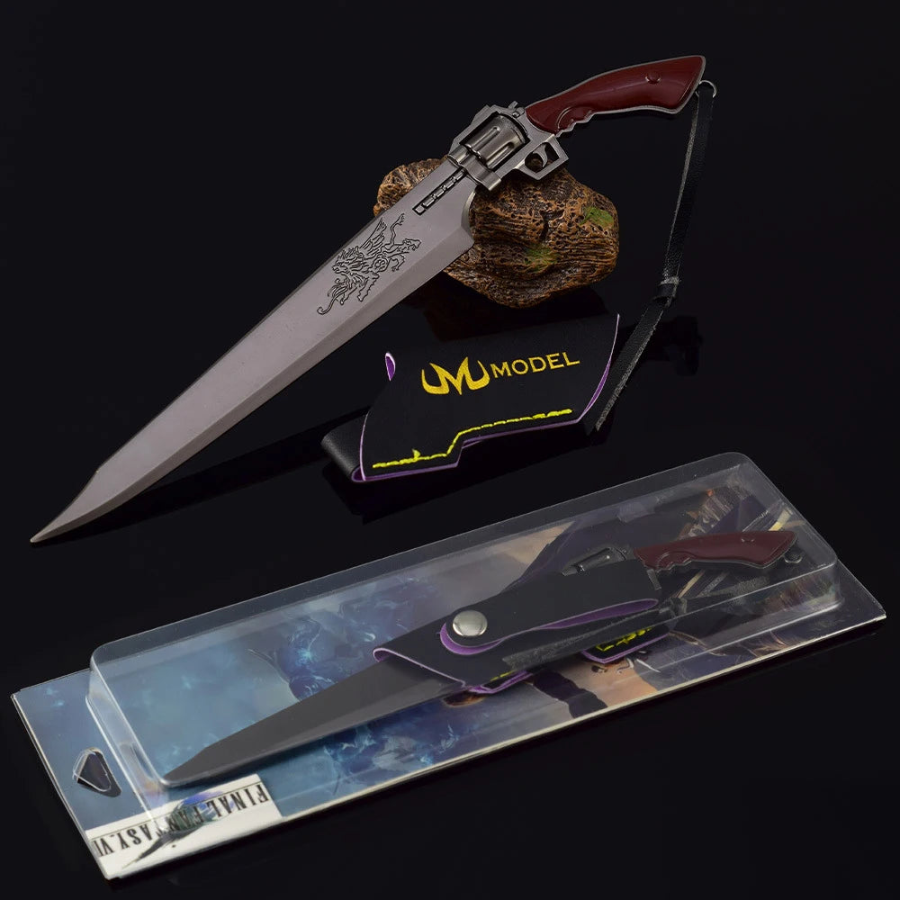 Porte-clés en forme de cœur de Lion, 22cm, Squall Leonhart, Final Fantasy VIII, marchandise de jeu, lame en métal, modèle d'arme Katana
