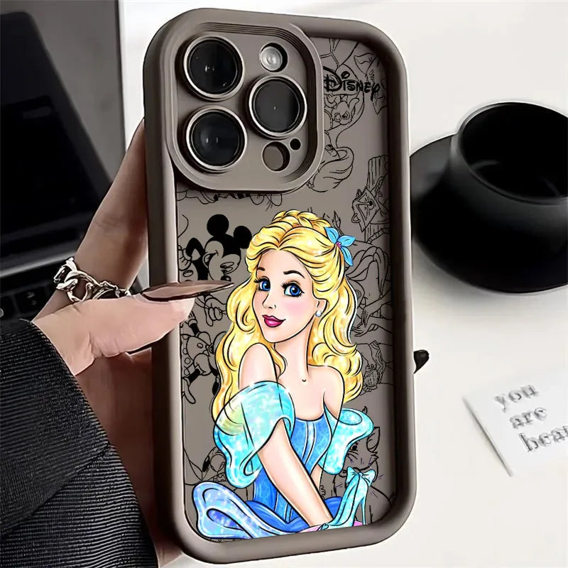 Disney Winnies Elsa Jasmine Soft Silicone Phone Case