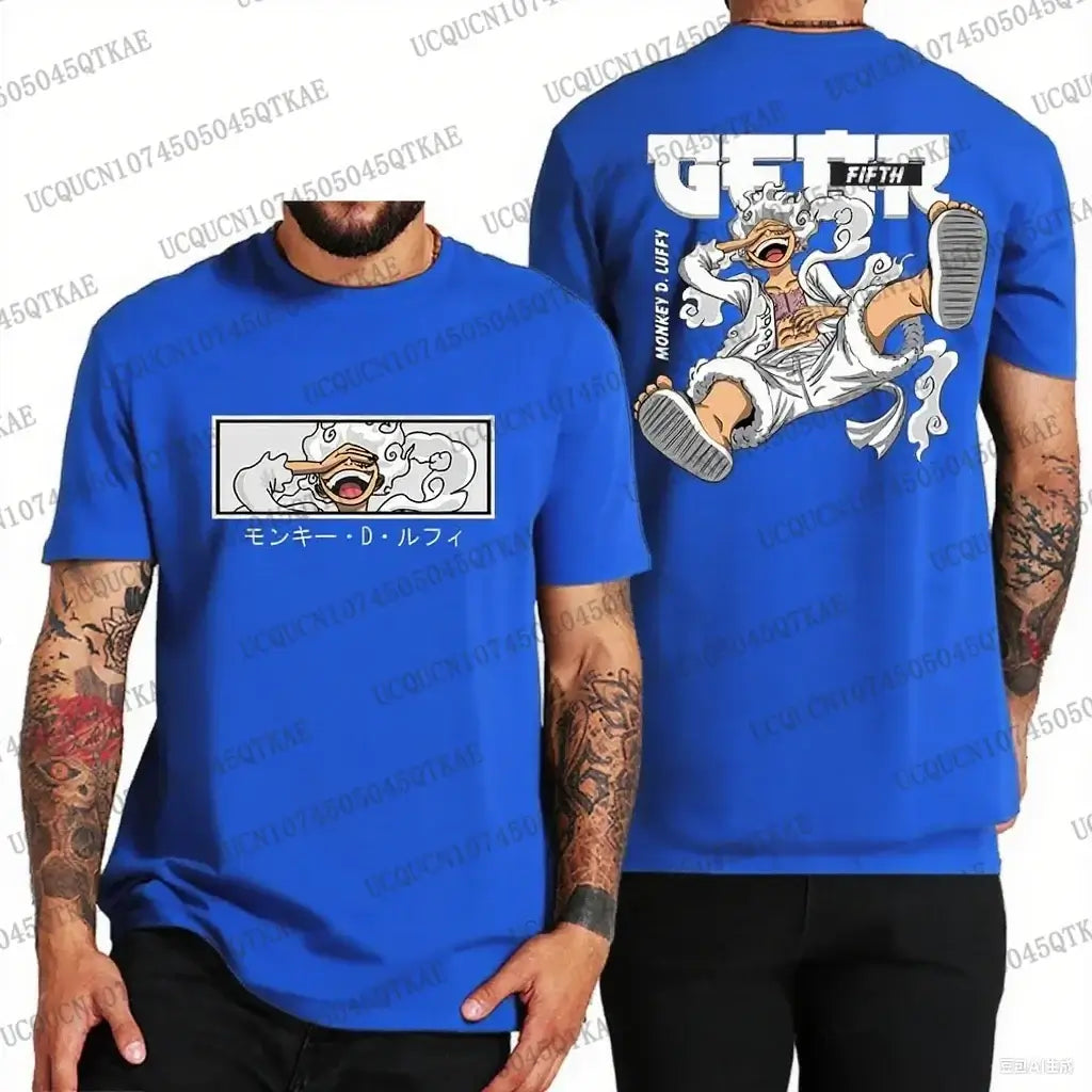 One Piece Luffy T-Shirt: Oversized Cotton Anime Streetwear