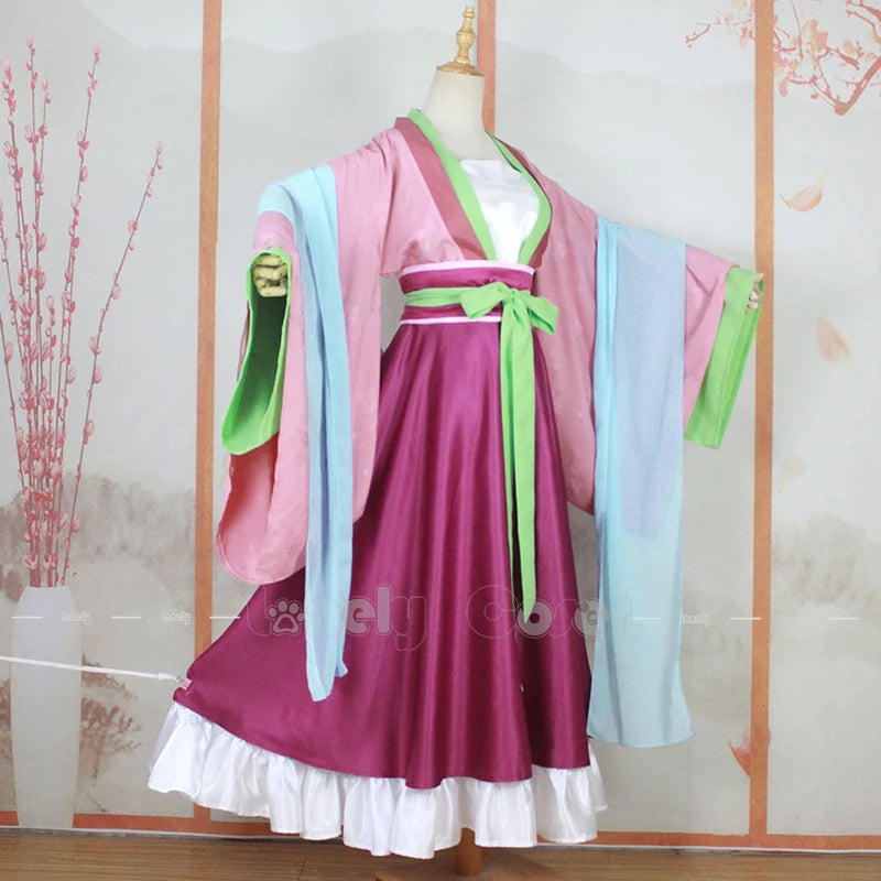 Maomao Cosplay Costume Anime l'apothicaire journaux Hanfu antiquité uniforme collier boucles d'oreilles épingles à cheveux filles femmes