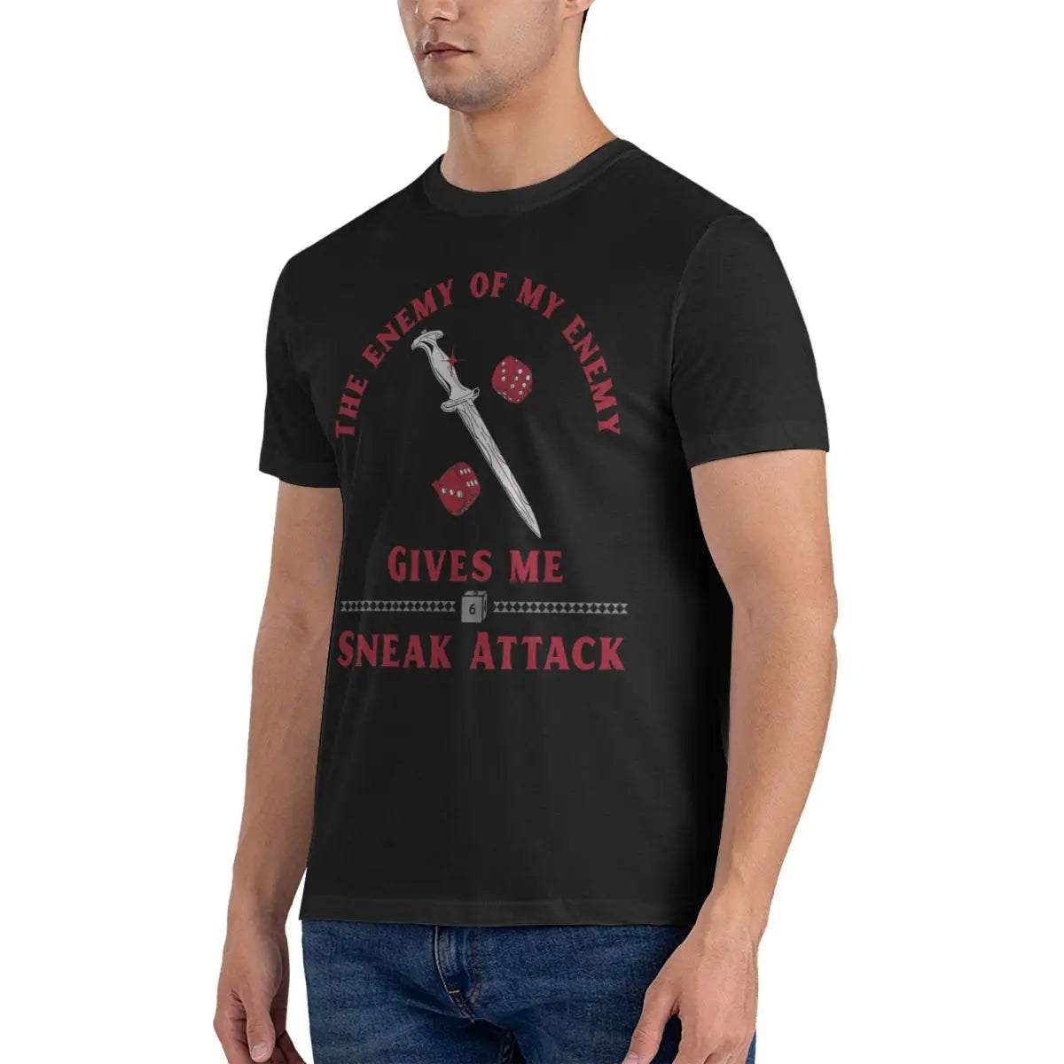 Me Sneak Attack Rogue T-Shirts drôles hommes coton Vintage T-Shirts col rond d-donjons et Dragons T-Shirts mdn vêtements à manches courtes
