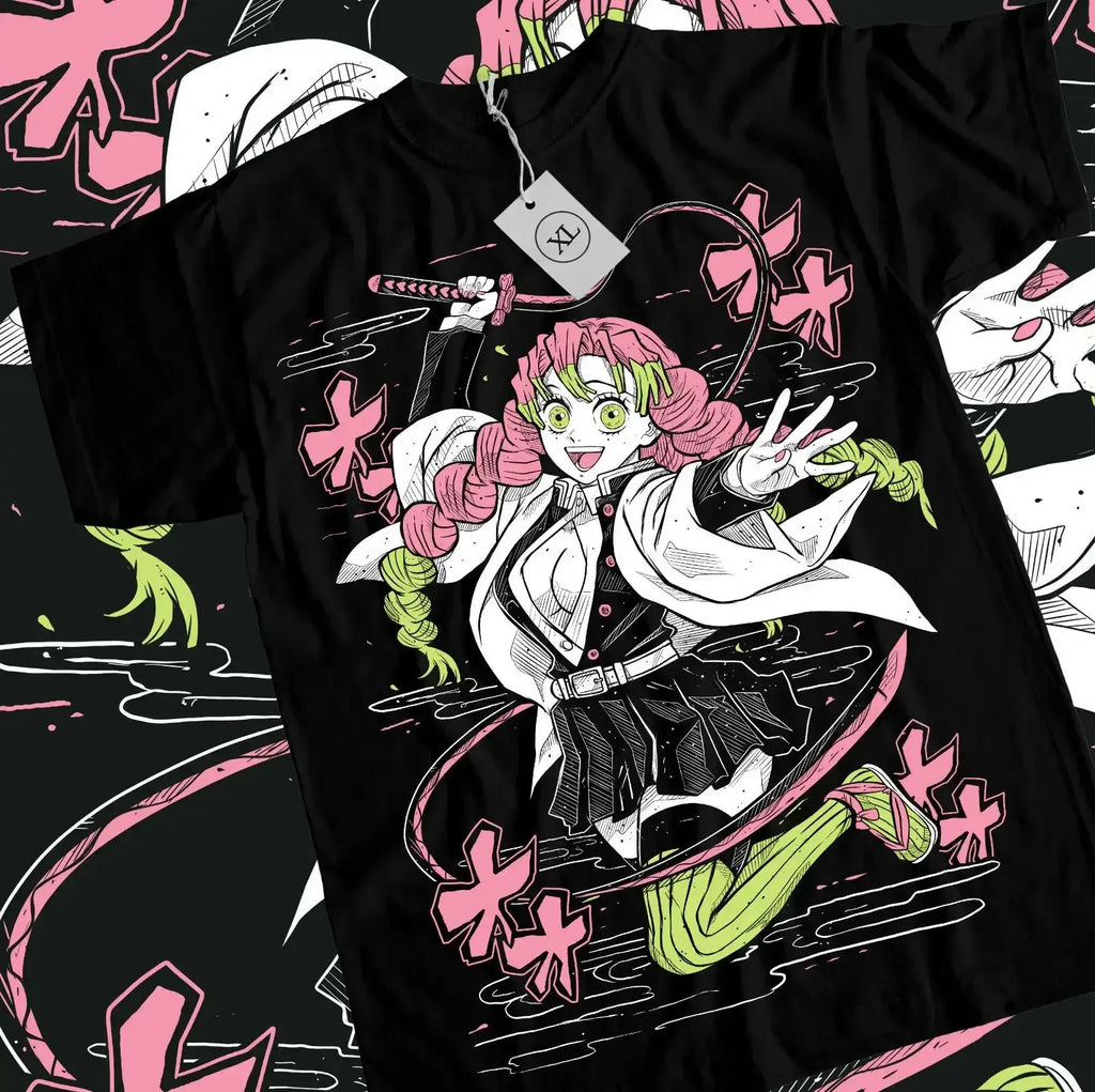 Mitsuri T-shirt: Cute Love Hashira Anime Y2K Top