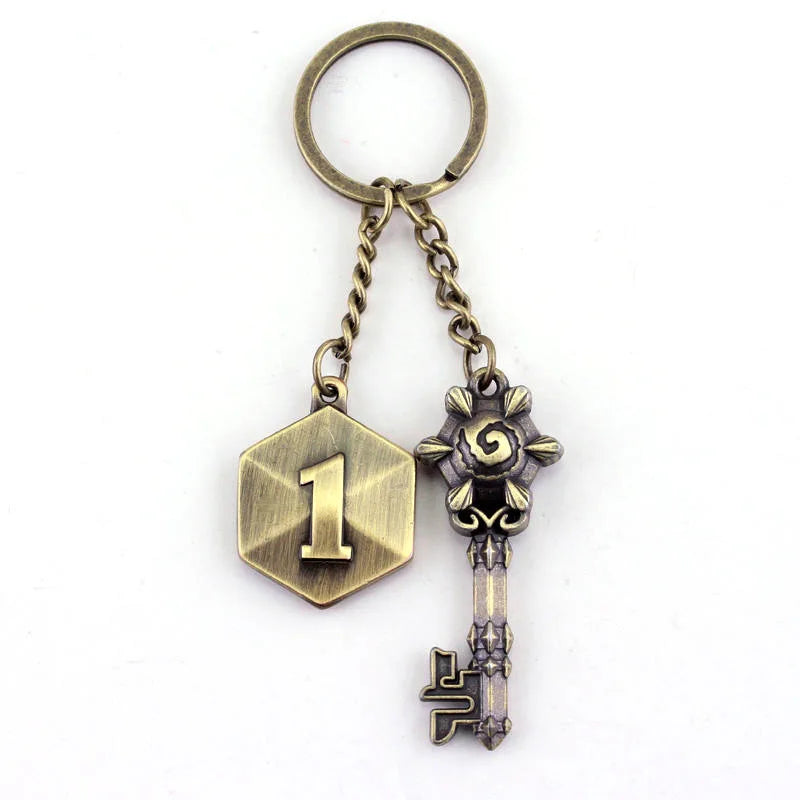 Hot Game Jewelry WOW World of Warcraft HearthStone Keychain Lich King Frostmourne Sword Hammer Axe Weapon Metal Key Chains