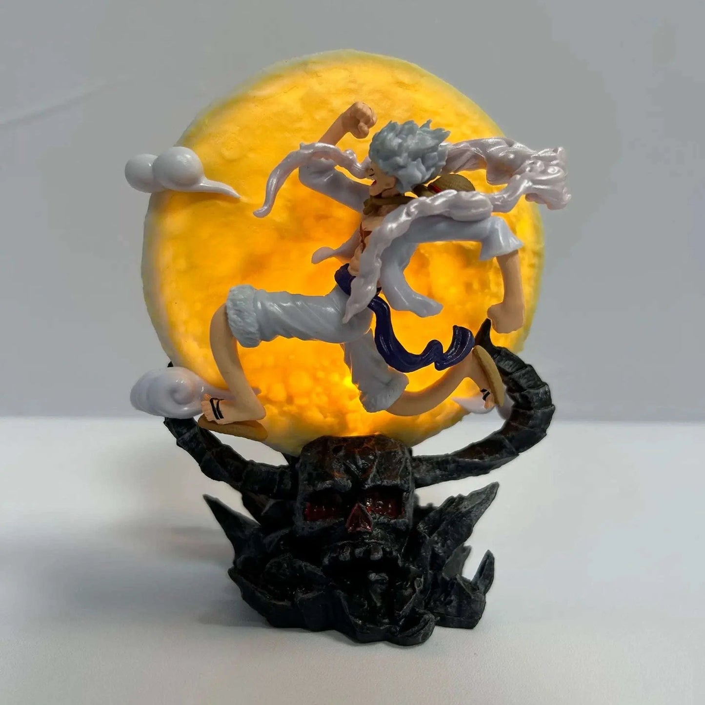 Fairy Nika Monkey D Luffy Anime Figure, One Piece Action Figurines Gear 5 With Moon 14 CM