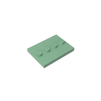 Gobricks GDS-980 Tile, Modified 3 x 4 with 4 Studs in Center | Compatible Building Block for DIY and MOC