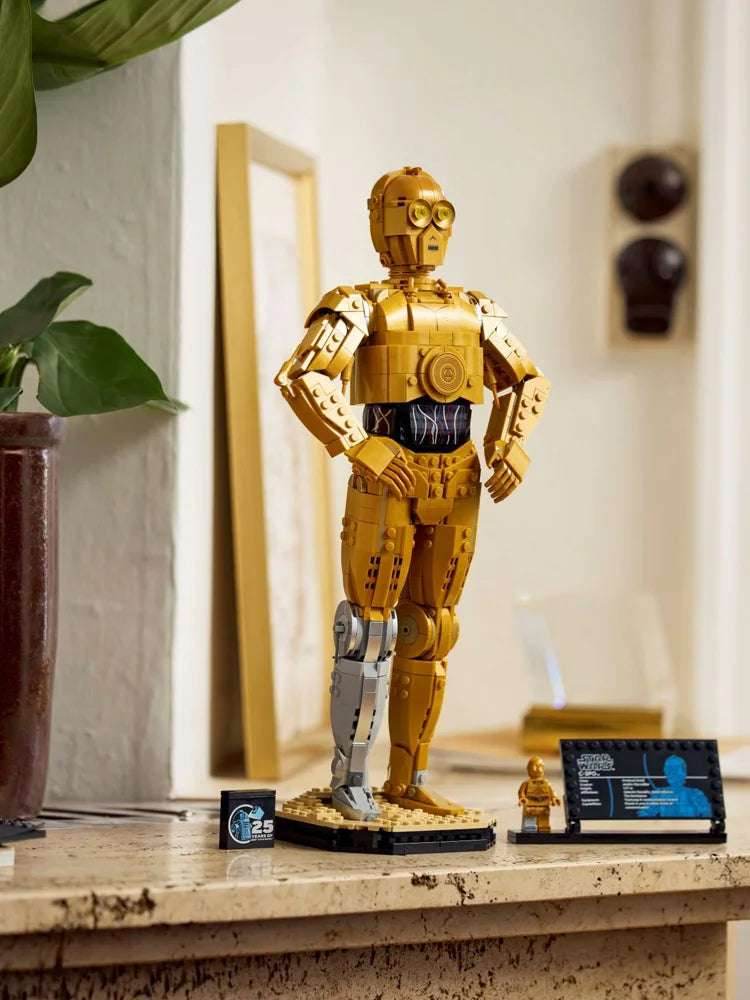 LEGO 75398 Star Wars C-3PO Buildable Droid Figure,Collectible Set,Display Model,Nostalgic Toy Idea for Adults,Fans or Collectors - 75398