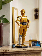 LEGO 75398 Star Wars C-3PO Buildable Droid Figure,Collectible Set,Display Model,Nostalgic Toy Idea for Adults,Fans or Collectors - 75398