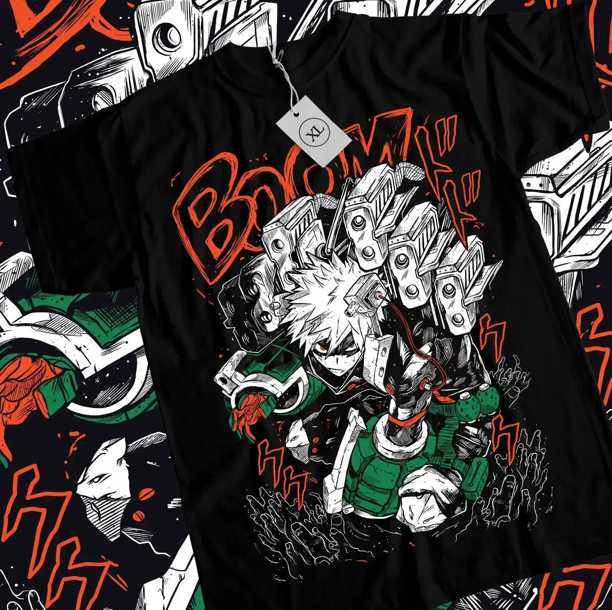 Bakugou T-Shirt: Deku Rivalry Oversized Black Tee