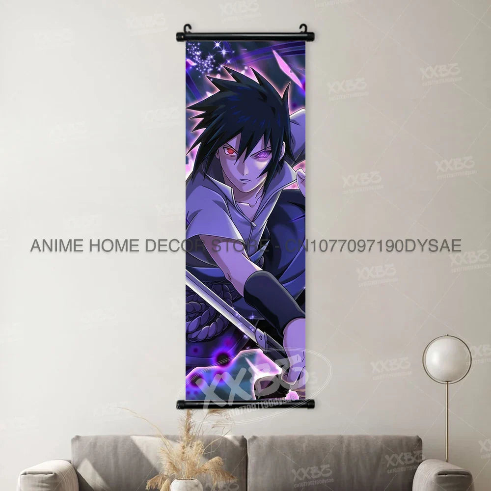 Uzumaki Naruto Posters: Sasuke & Madara Wall Art Scroll