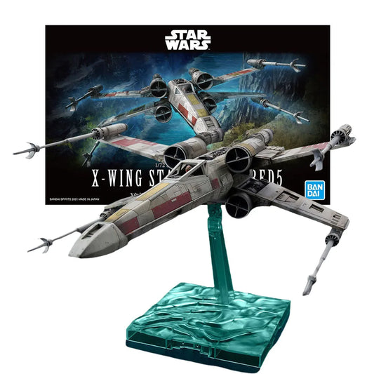 Bandai figura genuina Star Wars The Rise of Skywalker modelo Kit x-wing Starfighter Red5 colección modelo figura de acción para juguetes