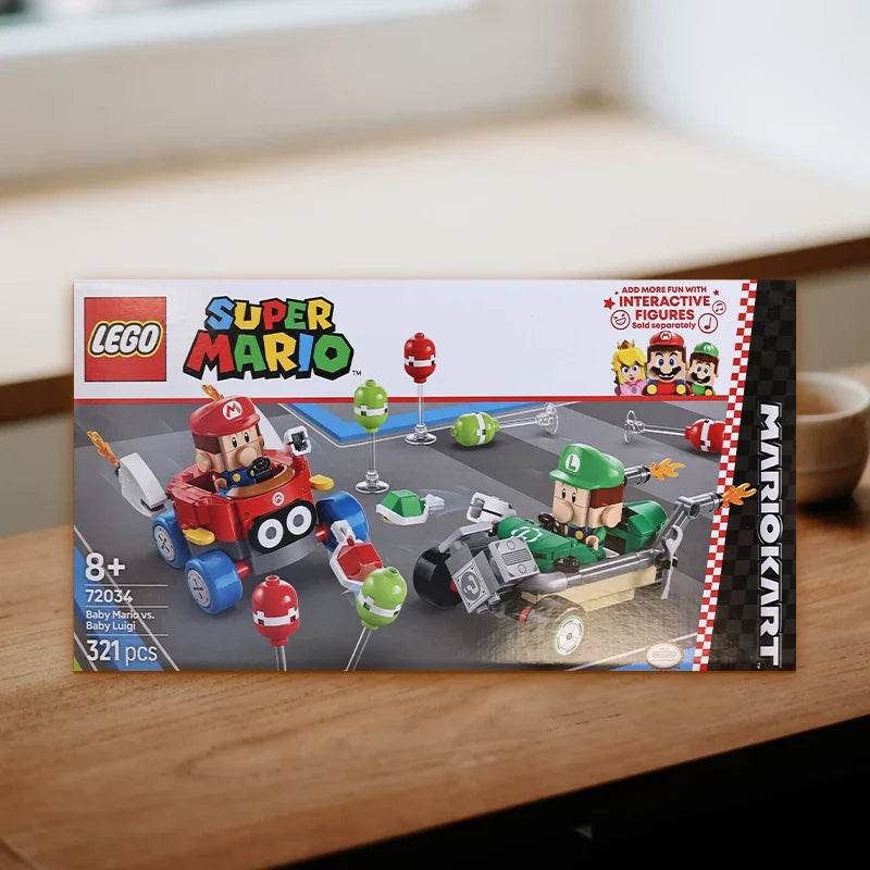 Lego 72034 Mario Kart Mario Baby Vs Luigi Baby 2025 New Building Blocks - Lego 72034
